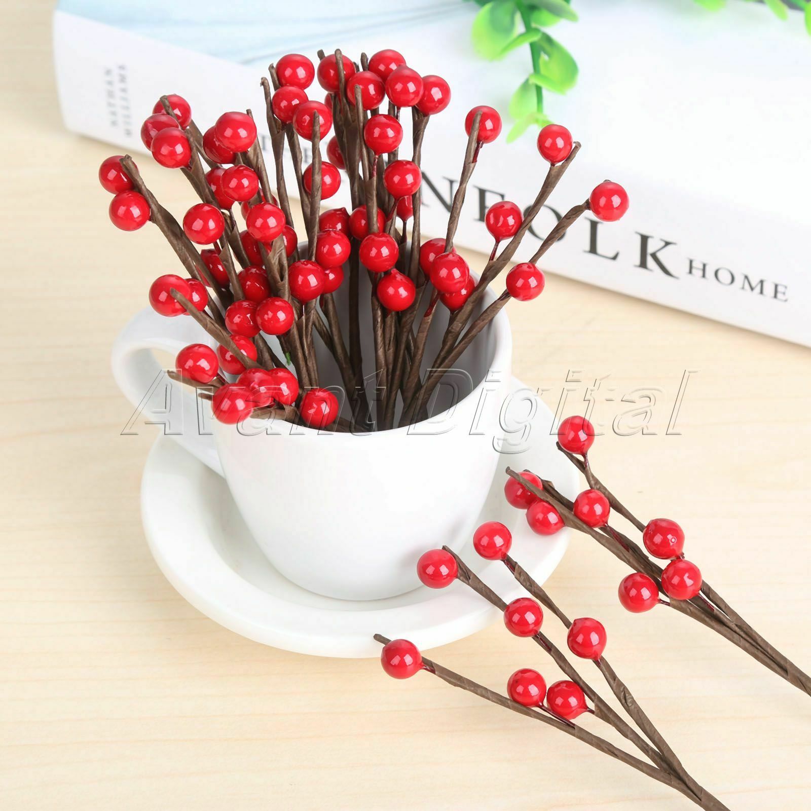 Decoration Artificial Berry Bacca Bouquet DIY Crafts Simulation Flowers 10Pcs