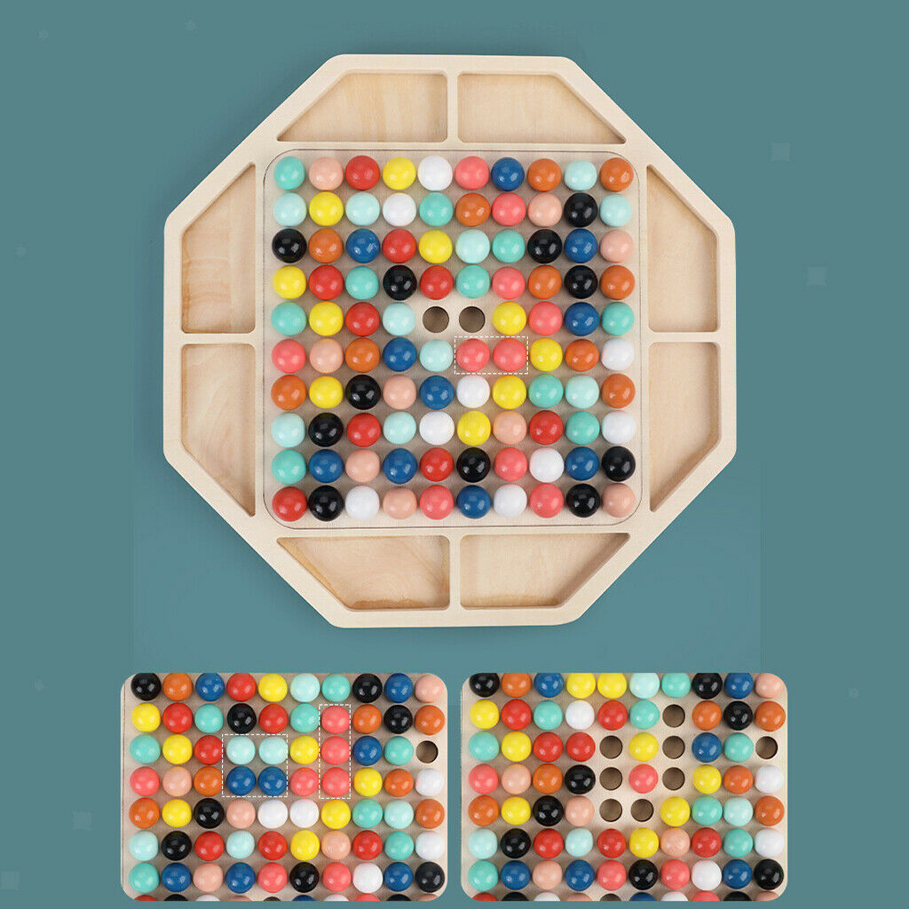 Kids Wooden Beads Game Go Games Fine Motor Toys Matching Game Boy Girl