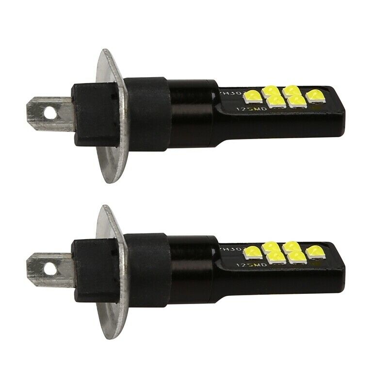 2Pcs H1 Car Led 12V-24V 12Smd Light Bulb 3030 Chipset,W5W Bulb194 Led Bulb ForU8