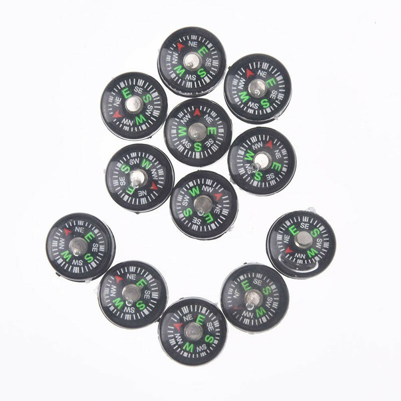 12pcs 12mm compasses portable handheld outdoor emergency survival compass _WF