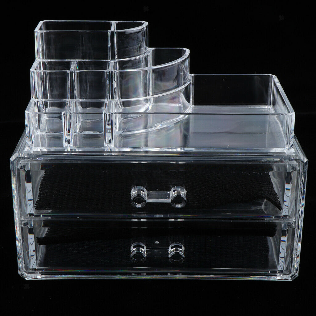 Cosmetic Display Stand Jewelry Storage Bucket Acrylic Organizer