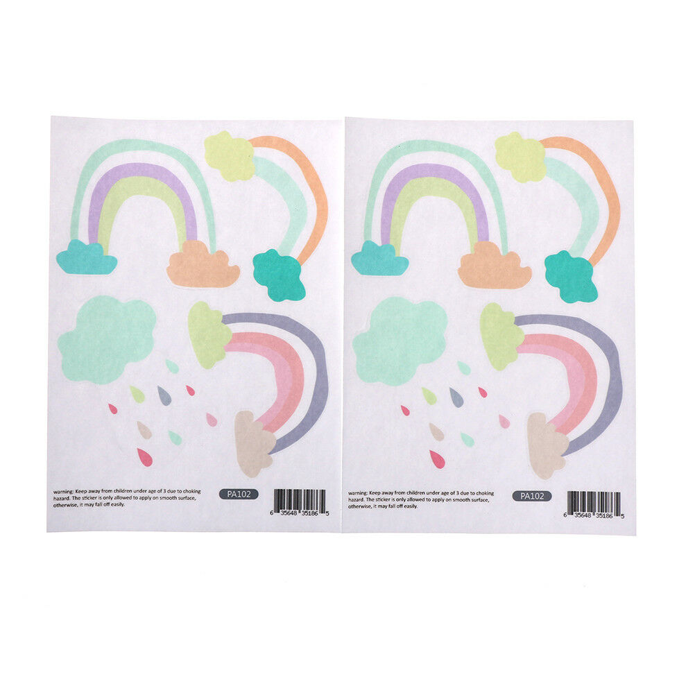 24pcs Cartoon Rainbow Cloud Wall Stickers PVC Baby Room Decoration Wall D.l8