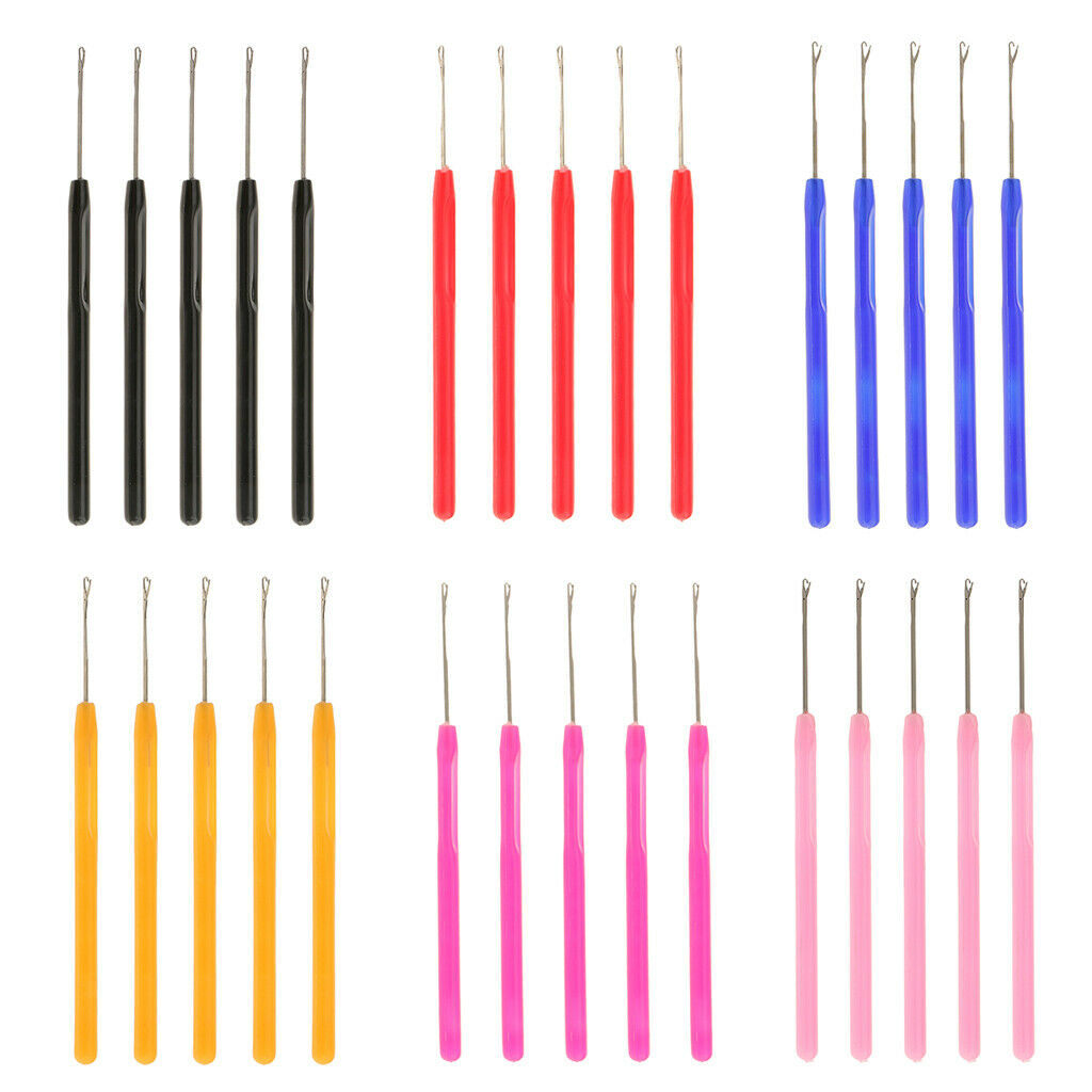 10 Salon Pulling Hook Loop Needle Tools for Micro  Hair Extensions Braid
