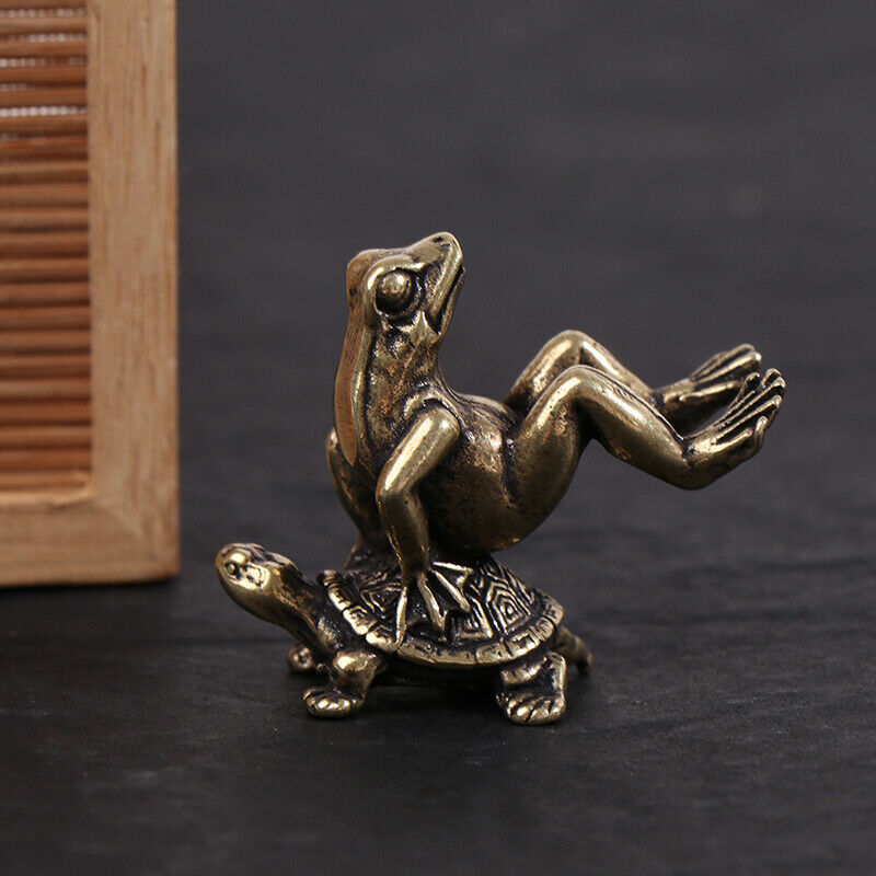 Buddhism Frog Tortoise Statue Ornament Incense Burner Home Desk Decor Tea.l8