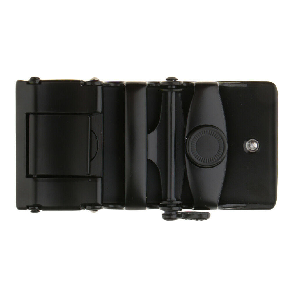 Mens Black Dress Leather Belt Ratchet Automatic Metal Buckle Replacements