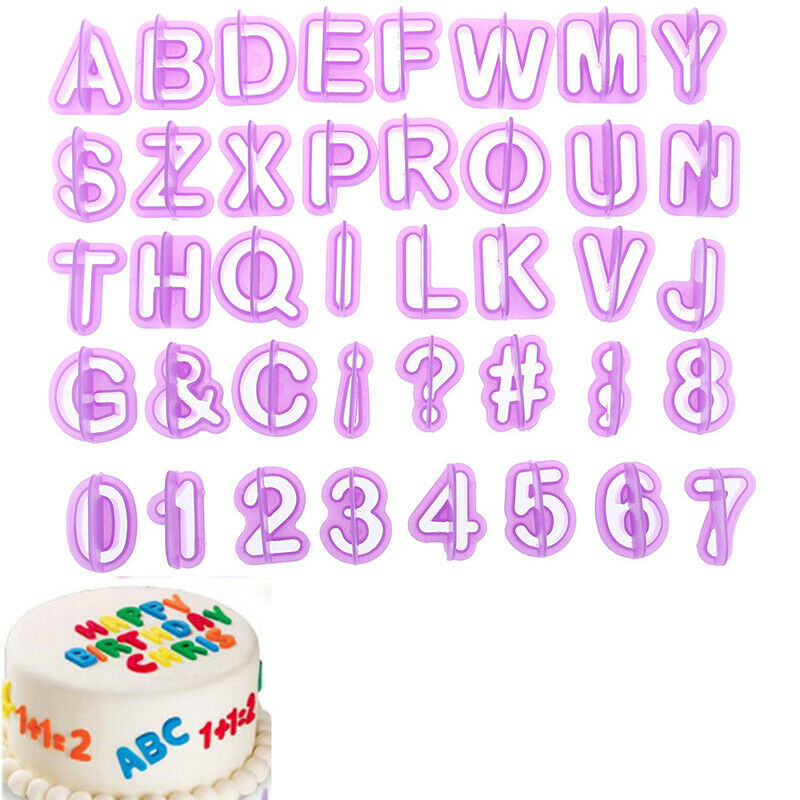 40Pcs/1Set Cake Baking Letter Cookie Fondant Alphabet Number Mold DIY Mold TDD