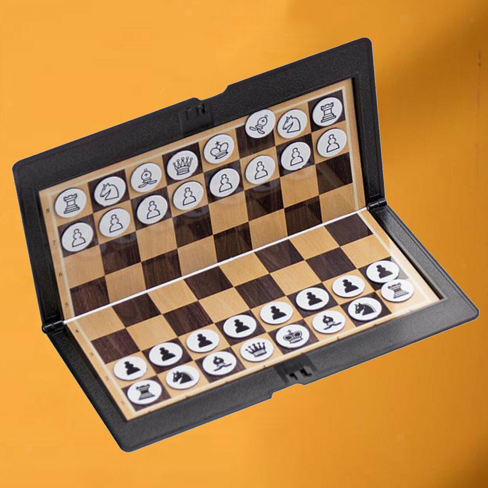Foldable Mini Magnetic Tournament Chess Set Portable Wallet Pocket Chess Game