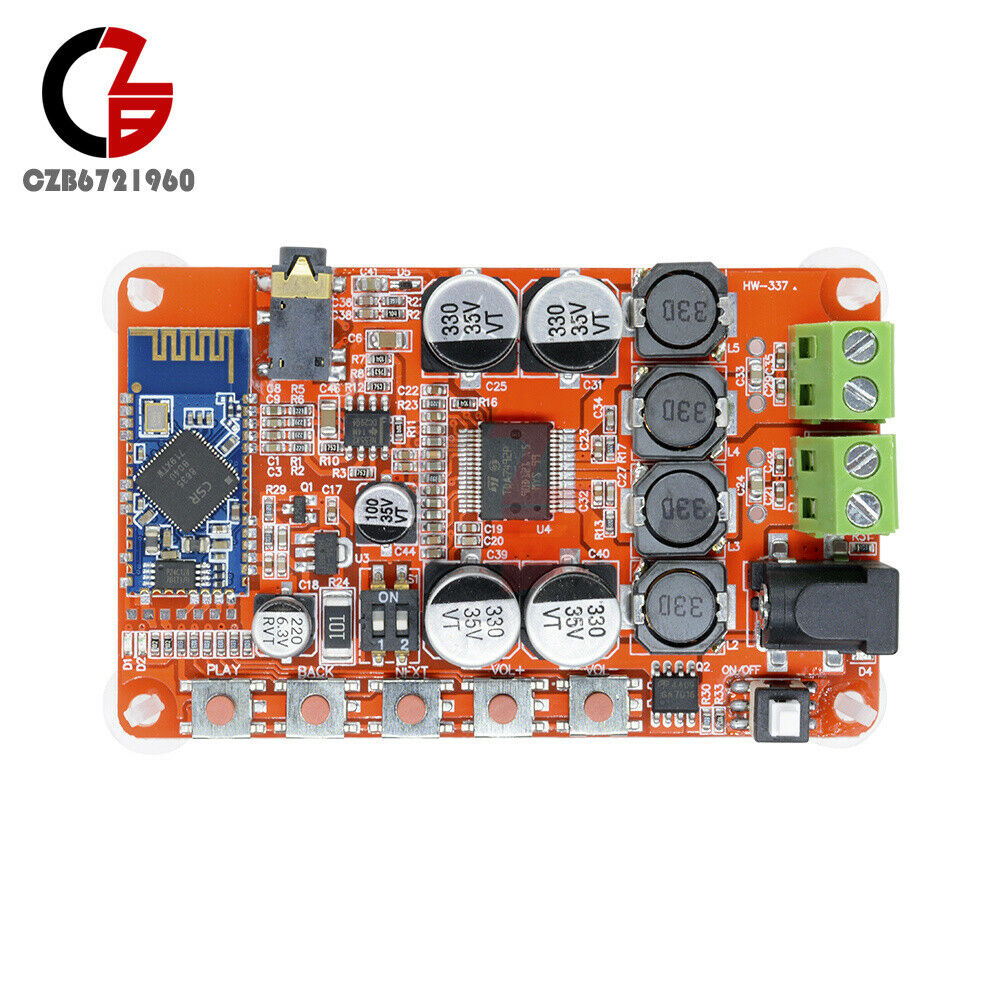 TDA7492P 25W+25W Bluetooth 4.0 Audio Power Amplifier Board with AUX Interface