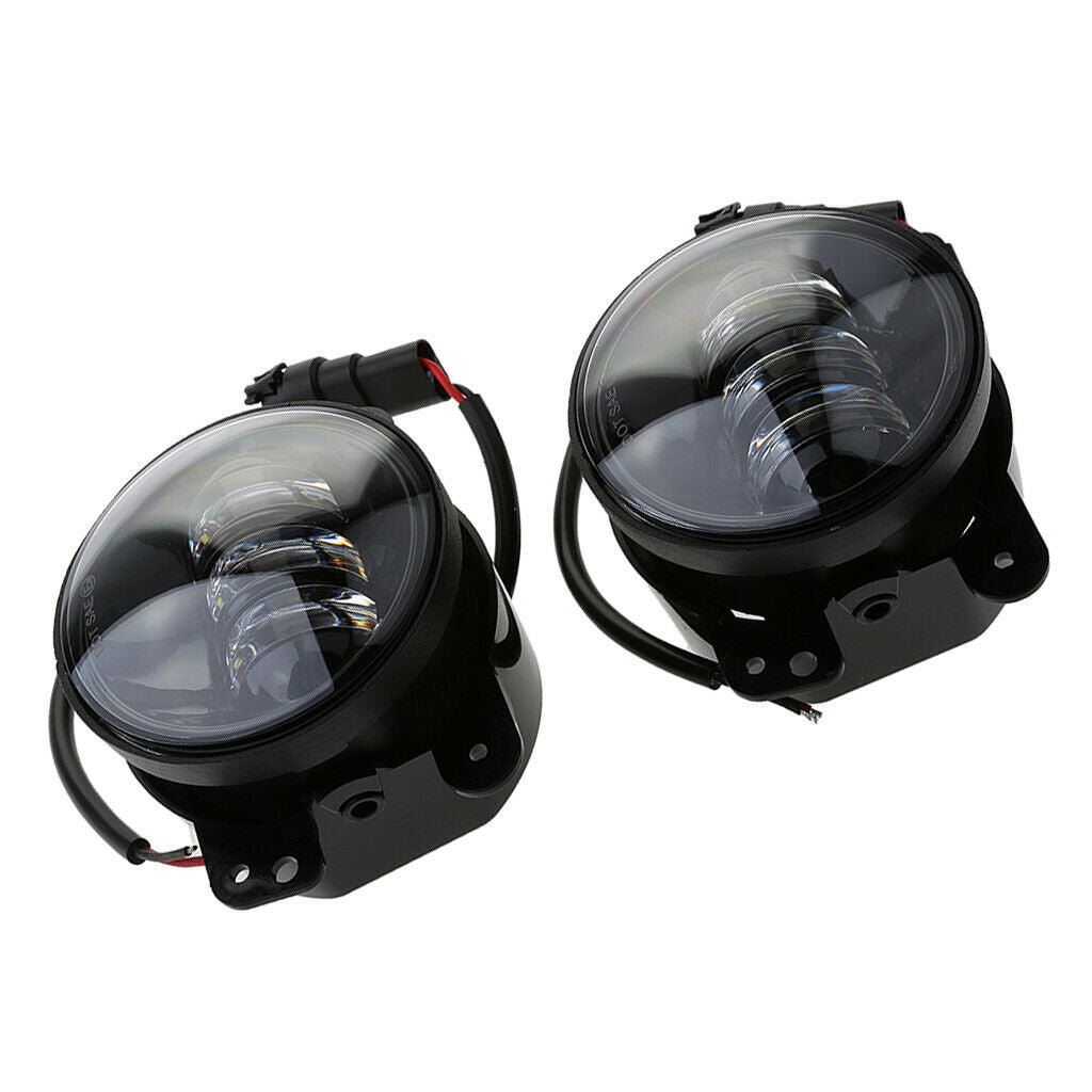 Pair 4'' 30W LED Fog Light Driving Lamp White For Jeep Wrangler
