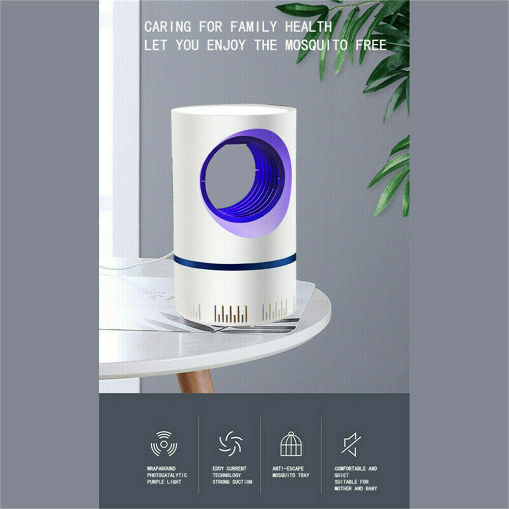 Electric Mosquito And Flies Killer Trap Suction Fan Zapper Child Safe Lamp HOT