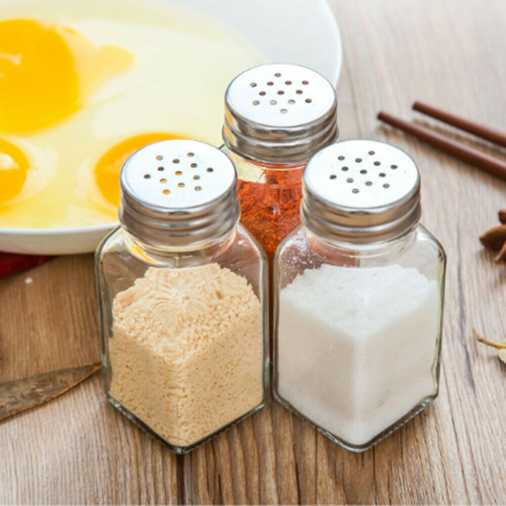 Glass Seasoning Bottle BBQ Sealed Jar Salt Pepper Bottle Seasoning Spice Box