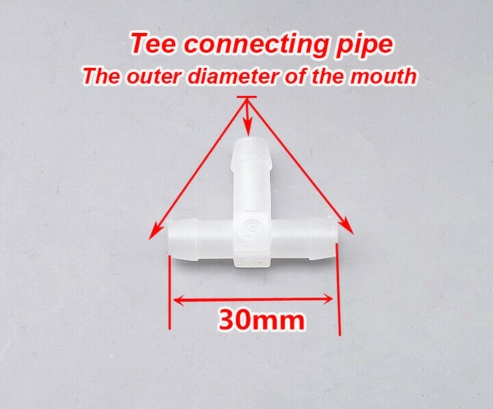 10pcs 30/7.5mm Tee connecting pipe Plastic connector T-shaped connector
