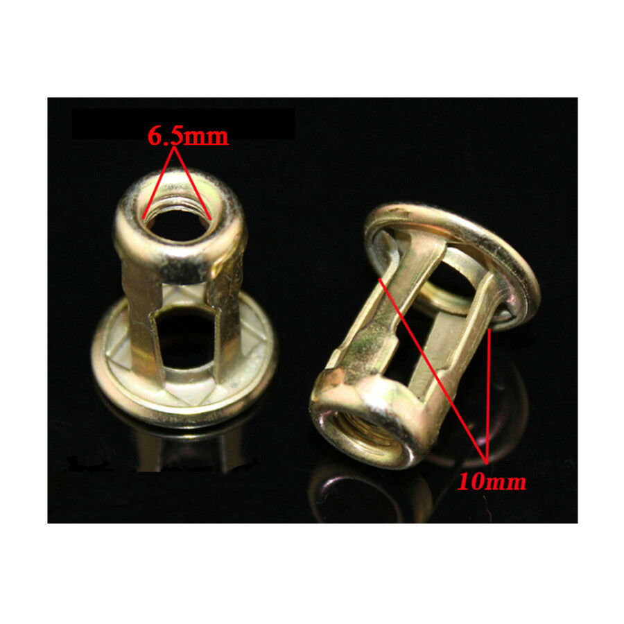 20Pcs Metal Screw Base Clamp Car Trunk License Plate Install Fastener Clips 10mm