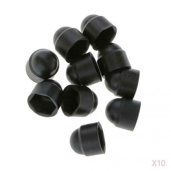 100pcs/lot Black Dome Hex Bolt Nut Protective Caps Covers M6 10x13mm