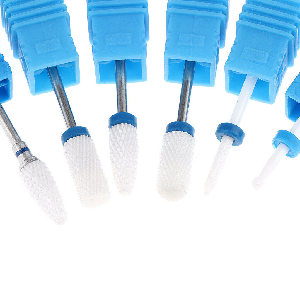Pack of 6 2.35mm Nail Art Drill Bit DIY Manicure Grinding Head Files Bits