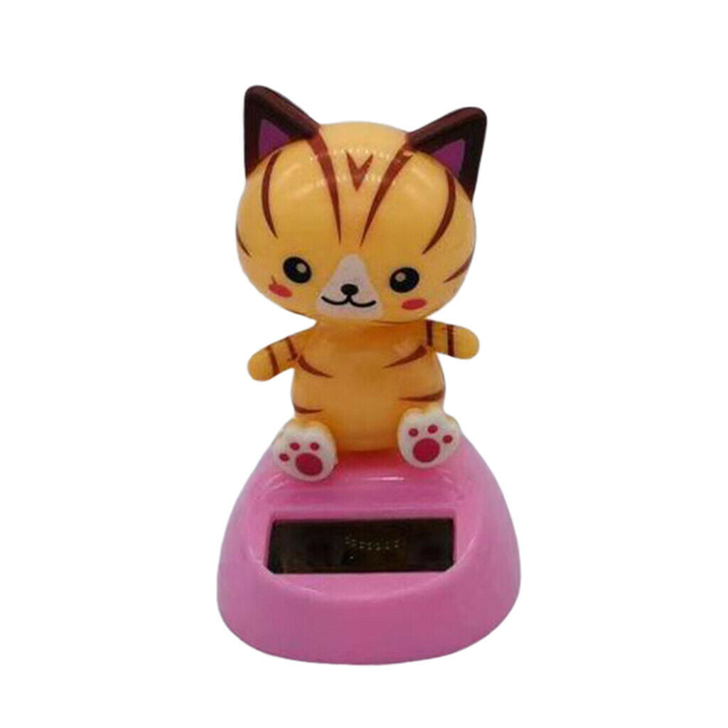 Cute Solar Powered Dancing Lucky Cats Desk and Dashboard DÃ©cor,Yellow