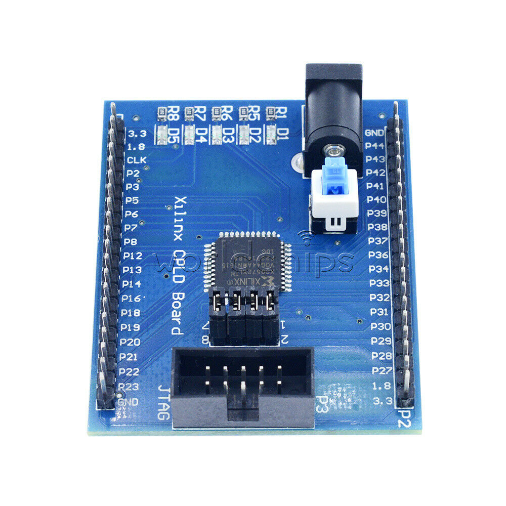 Xilinx XC9572XL CPLD AMS Development Learning Test Board+4 Programm LED