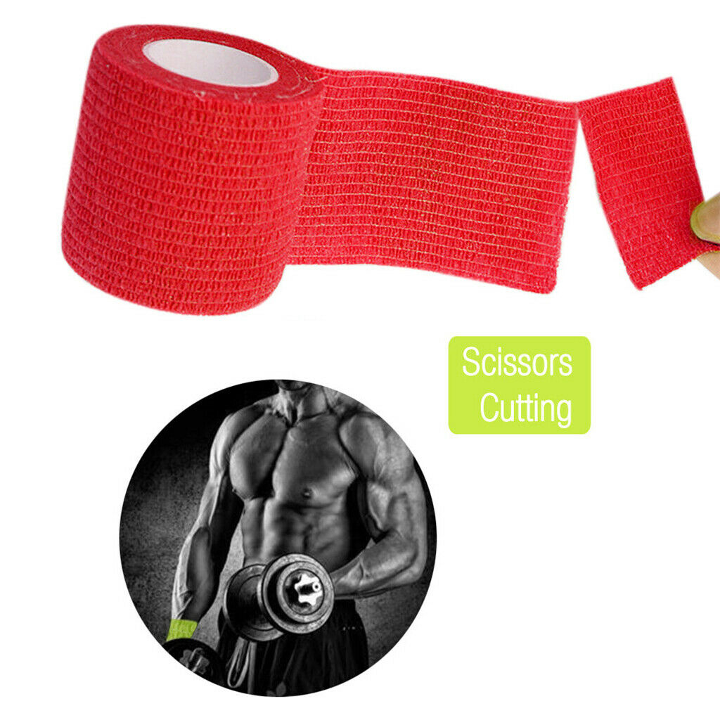 2 Roll Red Self Adhesive Grip Comfort Wrap Cover Tattoo Handle Bandage