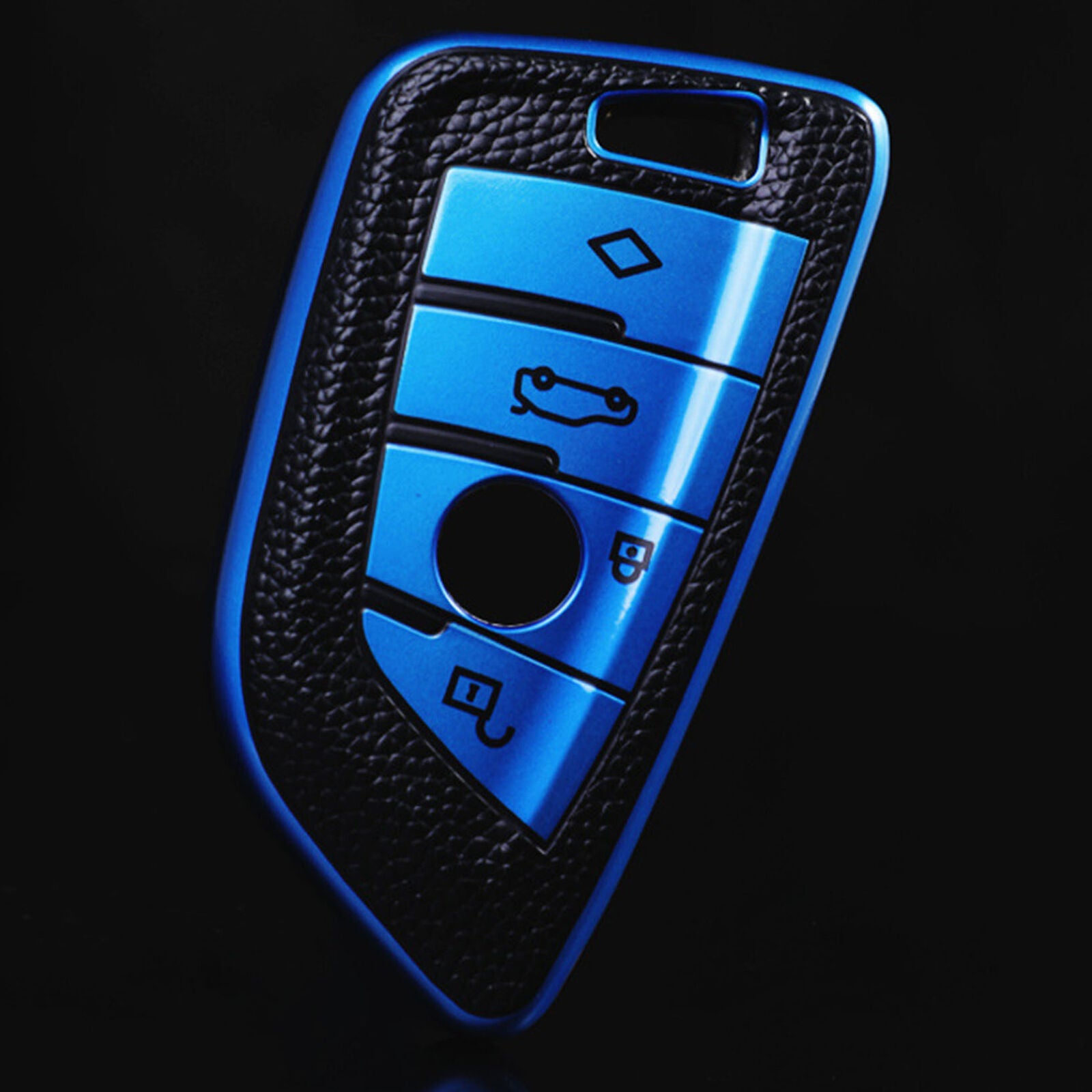 Smart Key Fob Shell Protect Cover Blue TPU Leather For BMW 2 3 5 7 X1 X3 X5 X6