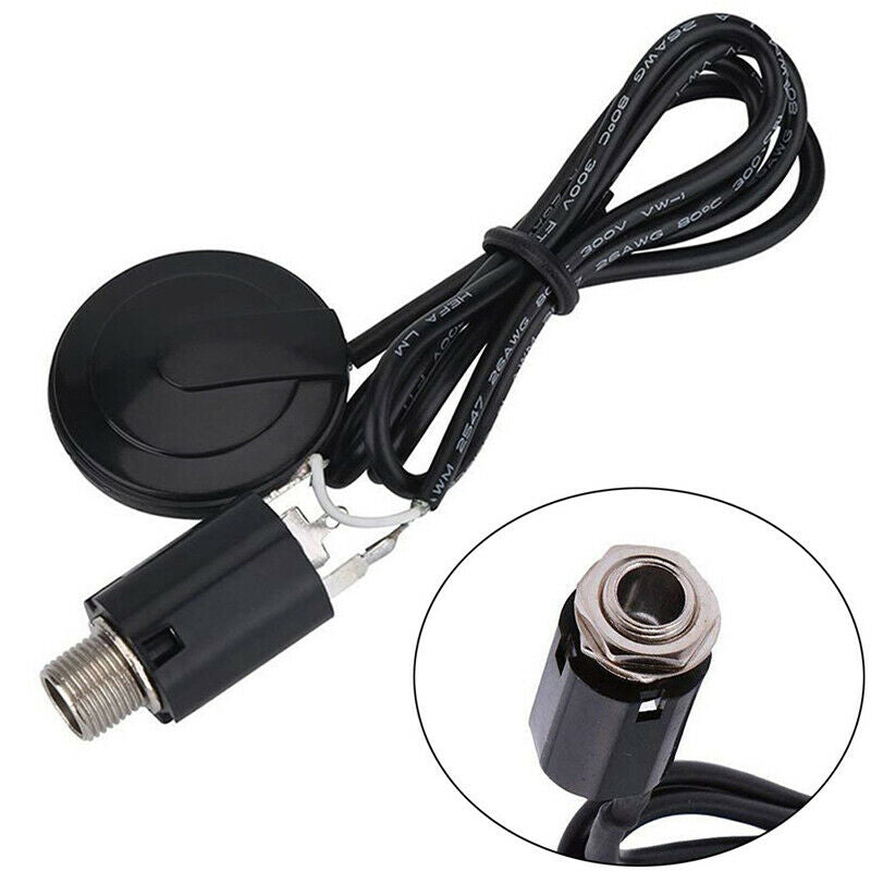 1Set Piezo Pickup Transducer With 6.35mm Jack For Acoustic Guitar Violin .l8
