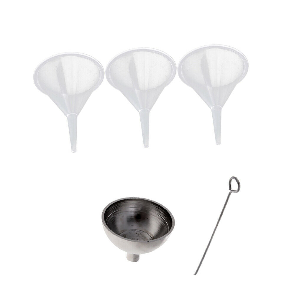 Mini Metal Plastic Funnel Kit For Filling Cremation Jewelry Urns Ashes