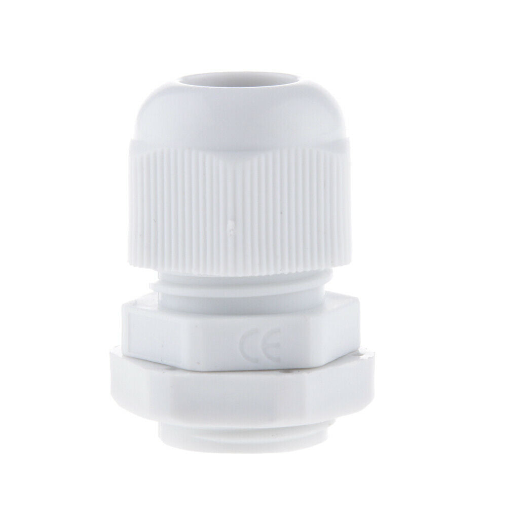 20Pcs Waterproof PG11 Wire Cable Glands Clamp White Plastic Connector Adaptor