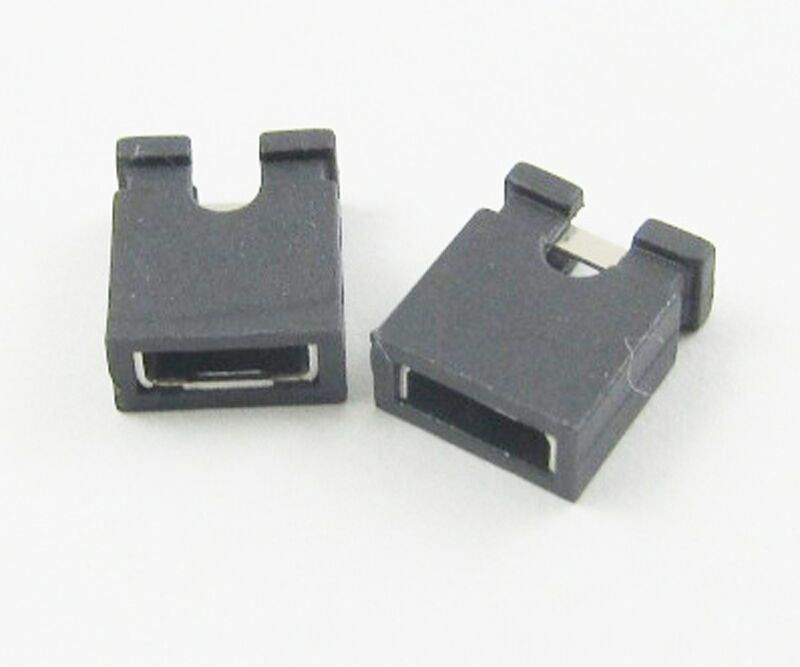 2 pcs 2Pin 0.1" 2.54mm Jumpers Female Open Top for squate type Headers