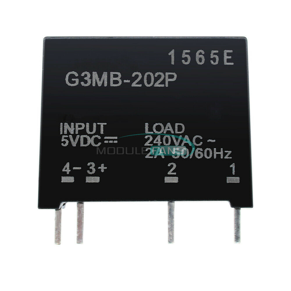 2PCS DC-AC G3MB-202P PCB SSR In 5V DC Out 240V AC 2A Solid State Relay Module
