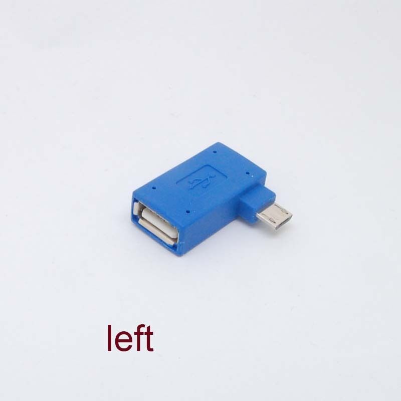 New 90Degree LEFT Angle Micro USB 2.0 OTG Host Adapter & Power Phone Tablet