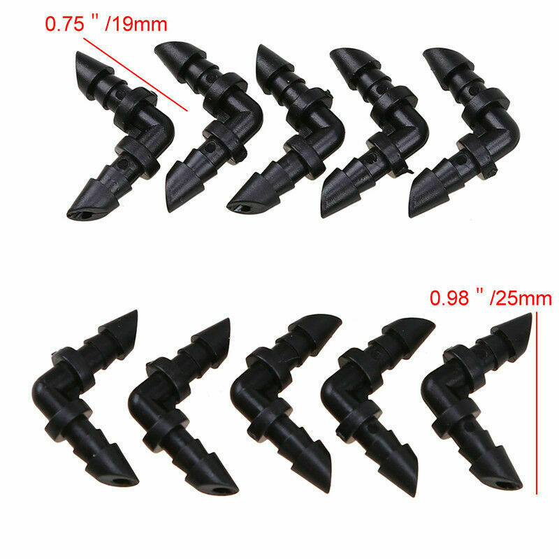 10 Pcs Irrigation Connector 4/7mm Hose Elbow 90 Degree Angle Bend Pipe Fittings