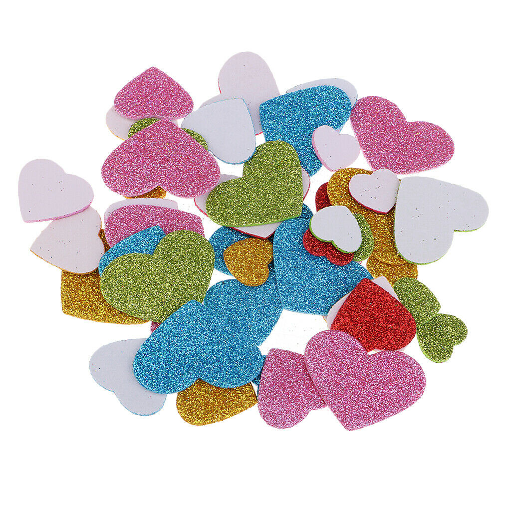 50 pieces Heart Foam Stickers Self-adhesive stickers for wall DIY