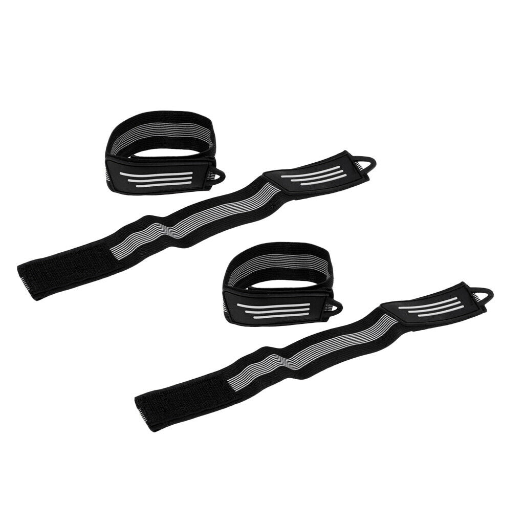 2 PAIR Cycling Reflective Ankle Leg Bind Trousers Safety Pant Band Strap