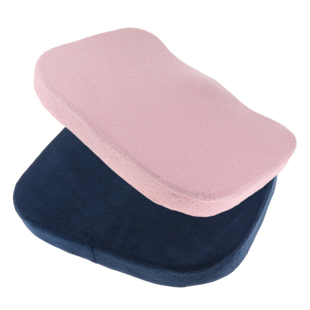 2Pieces Comfort Memory Foam Chair Seat Cushion Pad Removable Zipper Covers