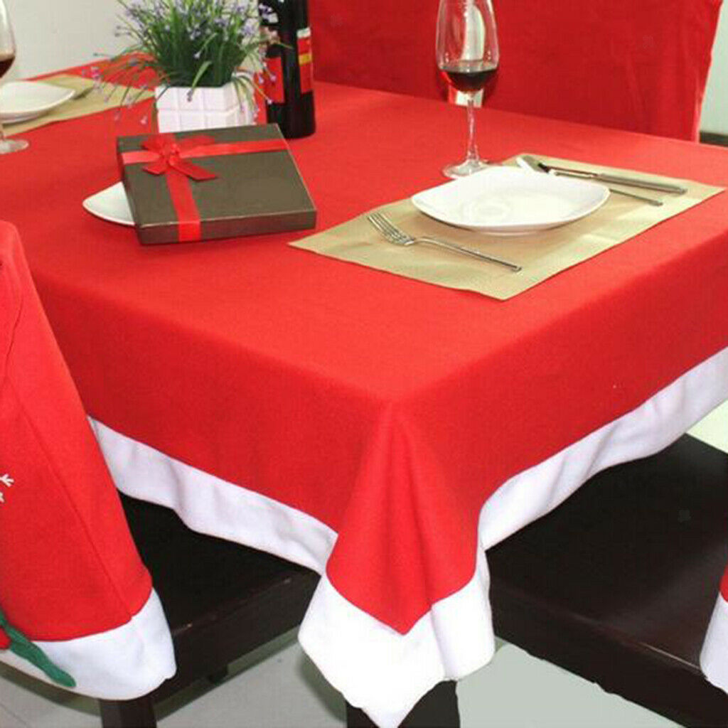 Christmas Table Cloth Rectangle Tablecloth Cover Home Decor Red 132 x 178cm