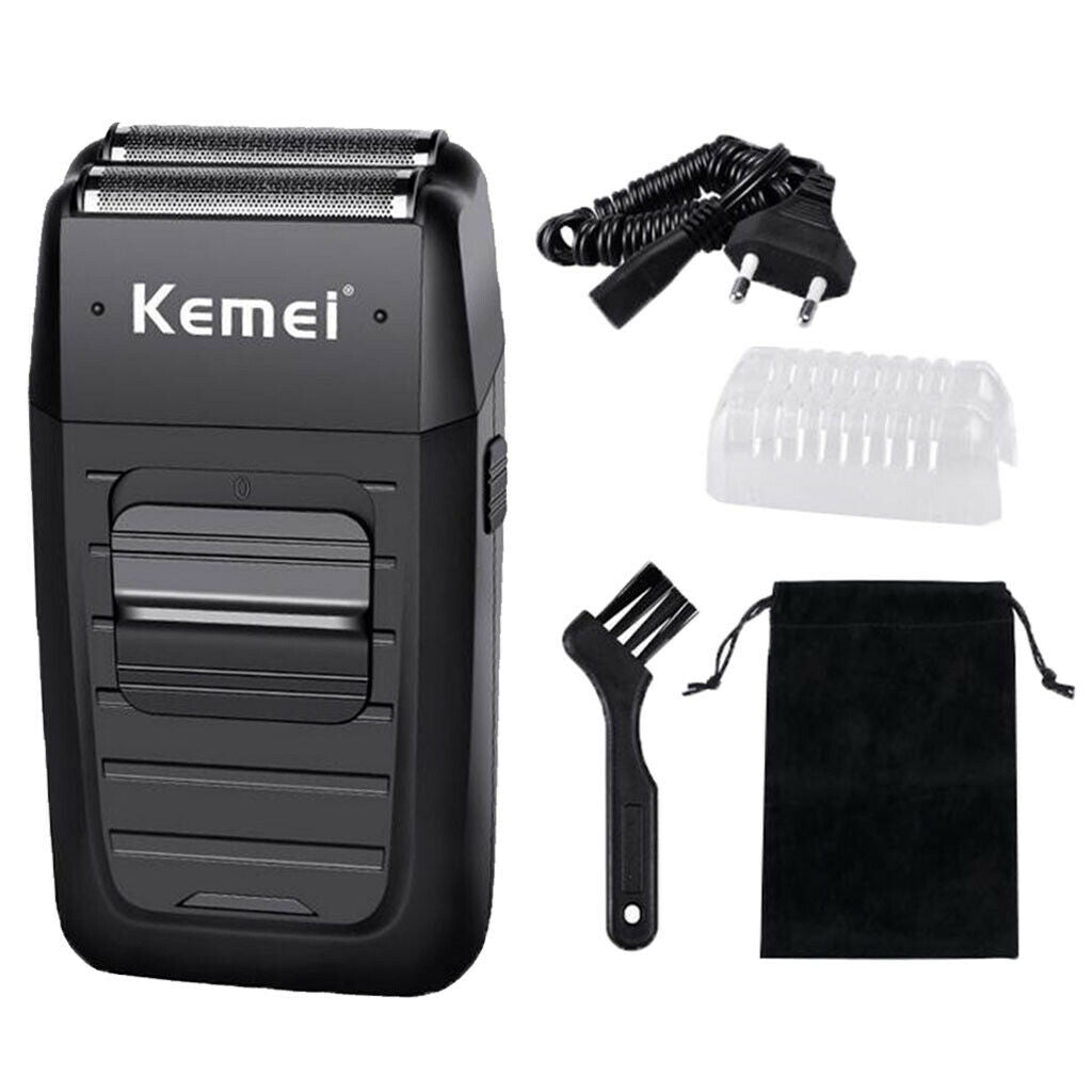 Mini Cordless Rechargeable Powerful for Men Double-blade Electric Shaver