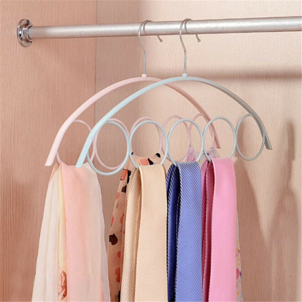 Shawl Scarf Hanger Belt Tie 5 Ring Rack Organizer Holder Hook Display Han.l8