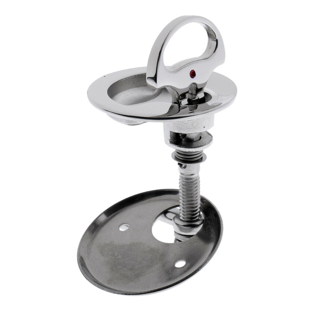 Marine 2" Round Boat Hatch Lift Ring Handle Flush Pull Slam Latche T Handle