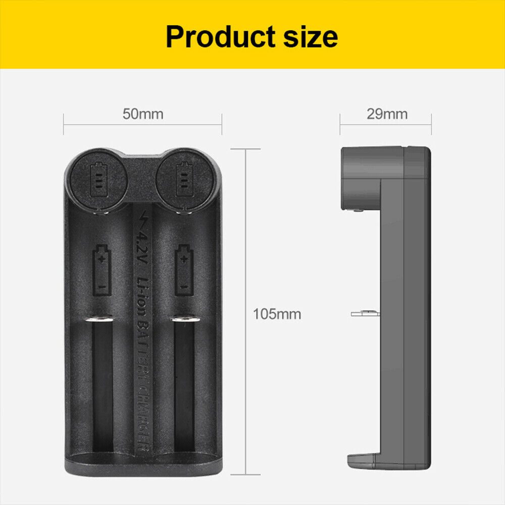 Li-ion Lithium Smart Battery Charger 2 Slot USB 2.0 for 26650 18350 32650 21700