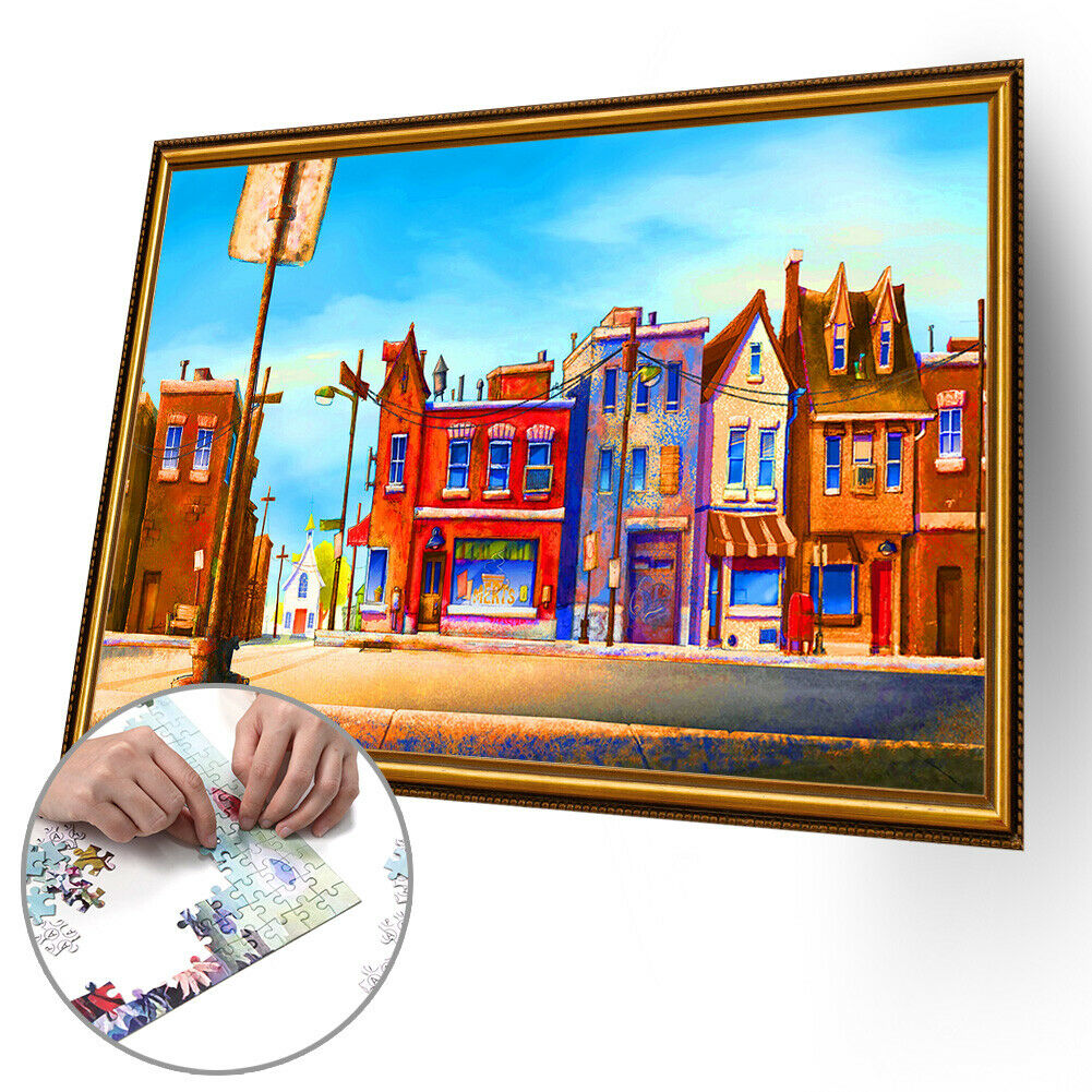 1000pcs/set DIY Streetscape Paper Puzzles Toys Mini Educational Game Jigsaw @