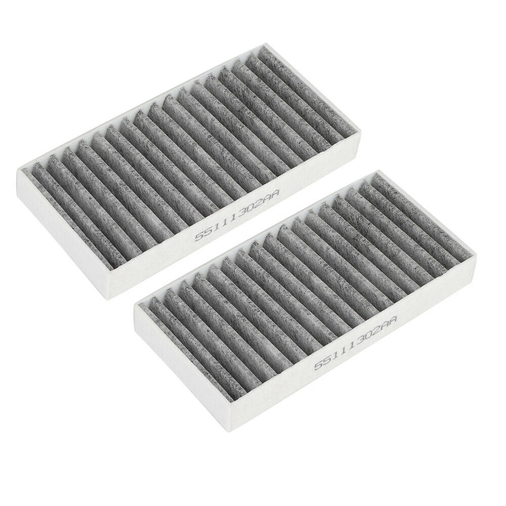 2PCS Car Cabin Air Filter Fit for Jeep Wrangler 2.8 3.8 3.6 V6 2007-2013