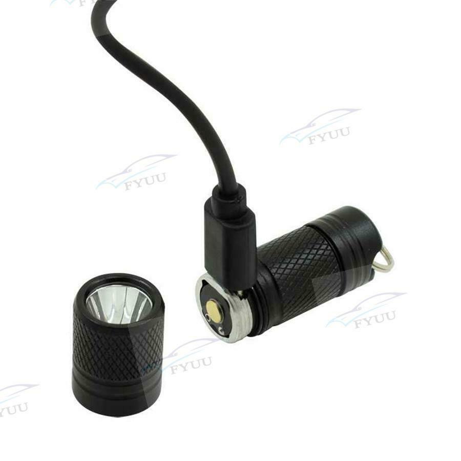 1* Portable mini keychain flashlight USB LED Flashlight Key Holder Pocket Key