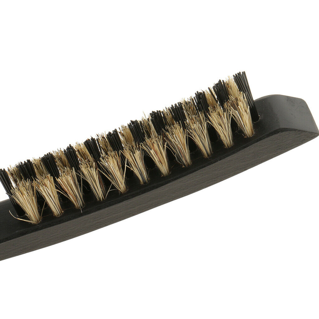 Nylon Bristle Hair Brush Natural Wood Handle Hairbrush Comb 25cm