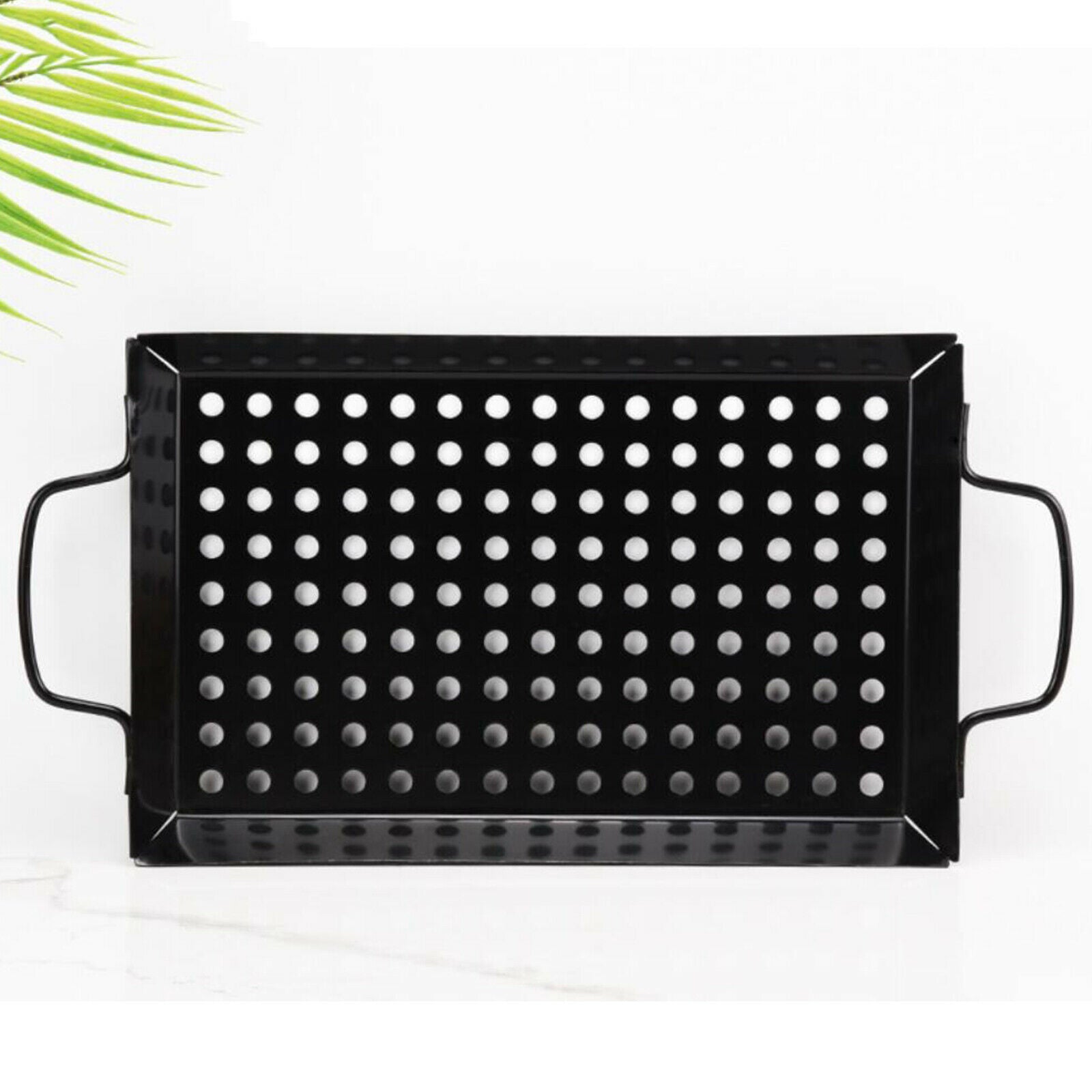 Large Non Stick BBQ Pans Grill Basket Carbon Steel Wok Grill Vegetables