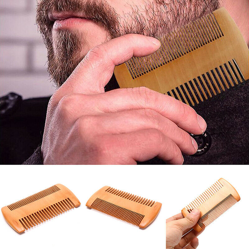 Mens Handcrafted Dual-Side Beard Pocket Size Comb Massage Hair Care Comb .l8