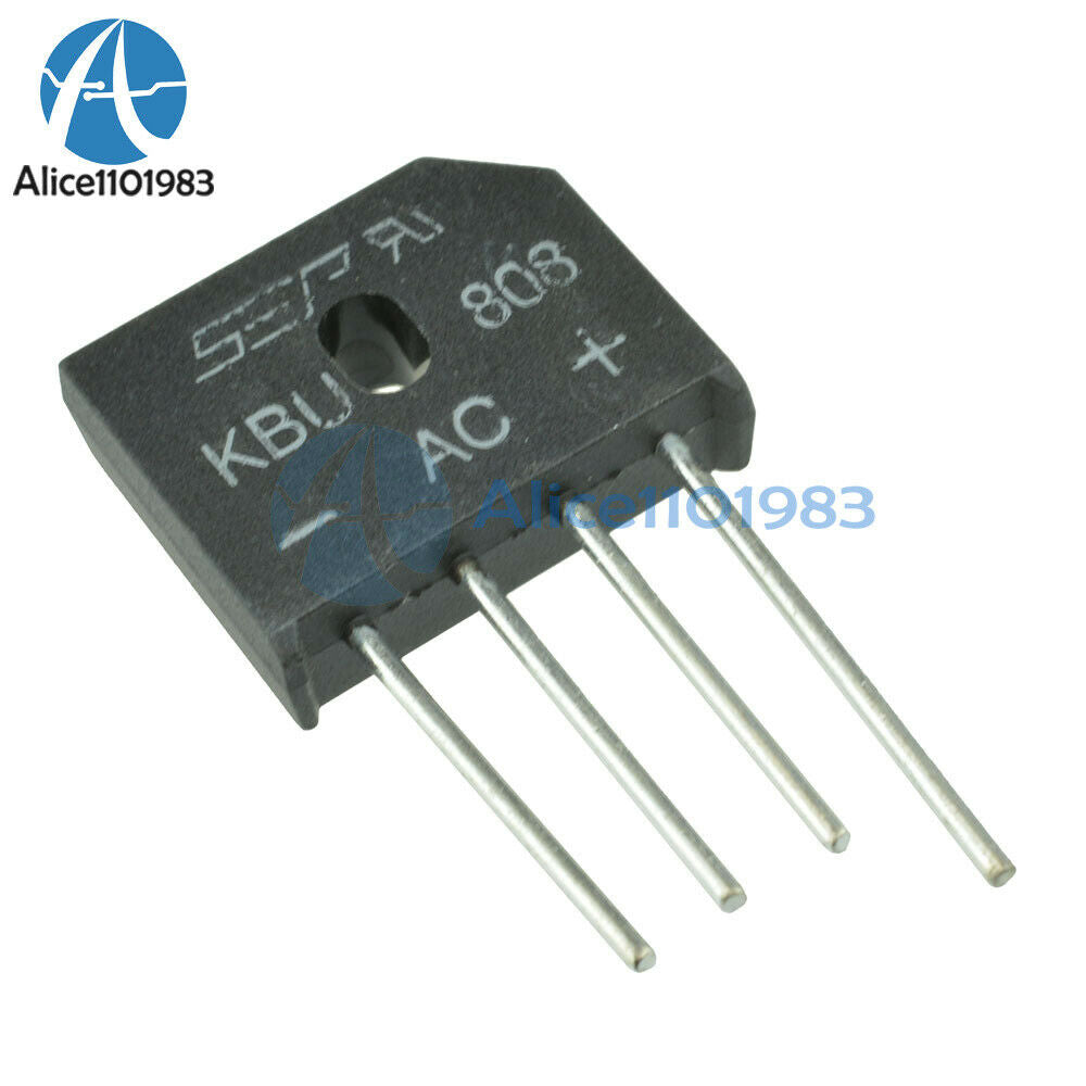 2PCS KBU808 SIP-4 KBU-808 8A 800V Bridge Rectifier KBU808