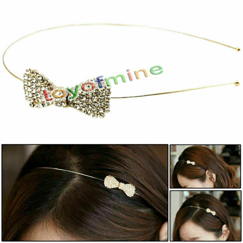 Korean version of the small jewelry Rhinestone bow hair hoop headband