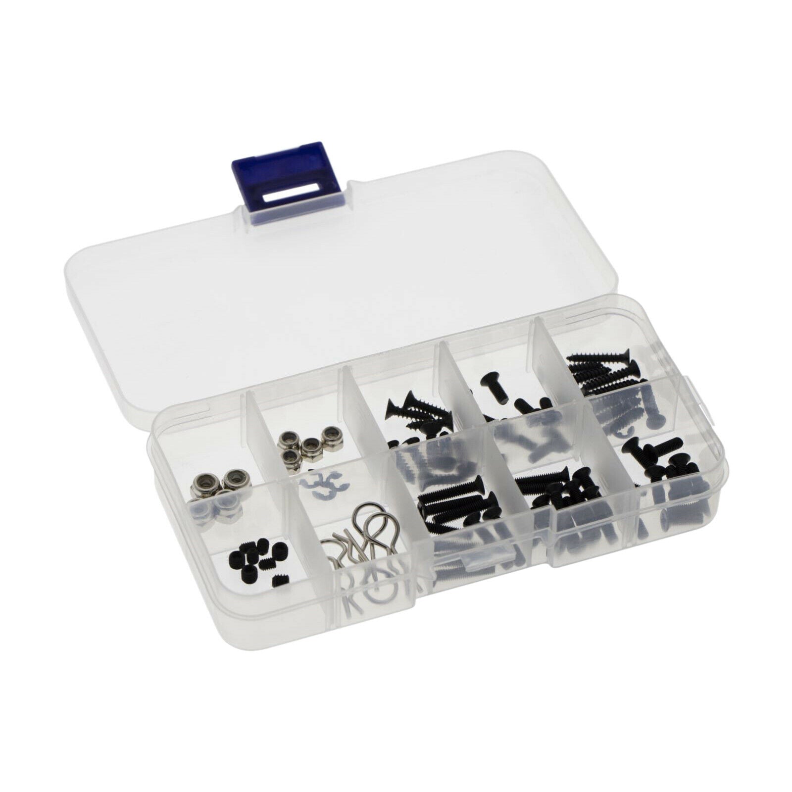 84PCS M3 M4 Screws Nuts Pins Kit with Storage Box Fits RC Crawler Car Accs
