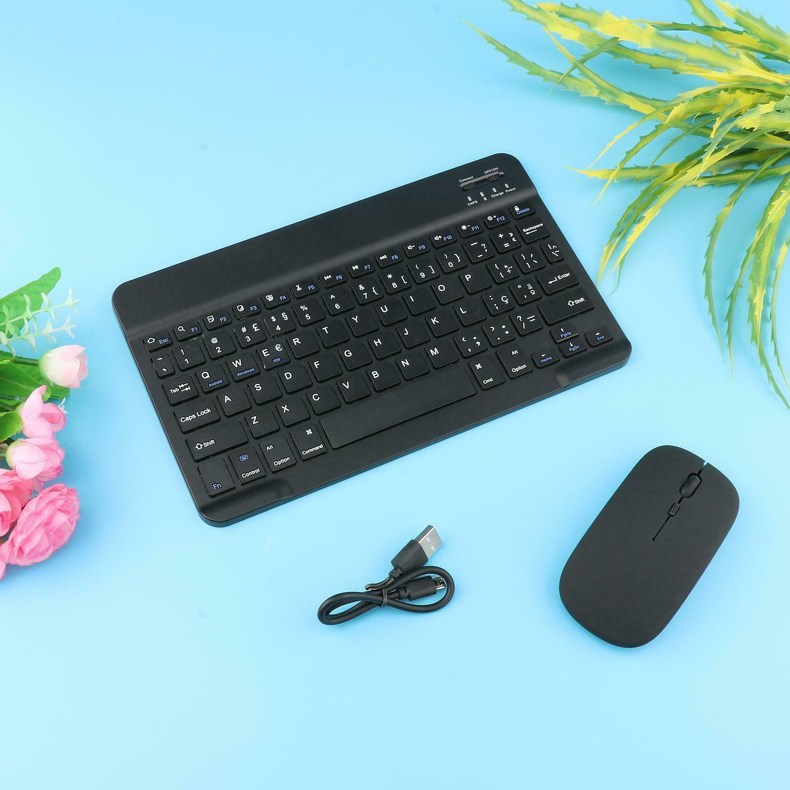 Universal Wireless Bluetooth Keyboard and Mouse 78Keys for Computer Desktop