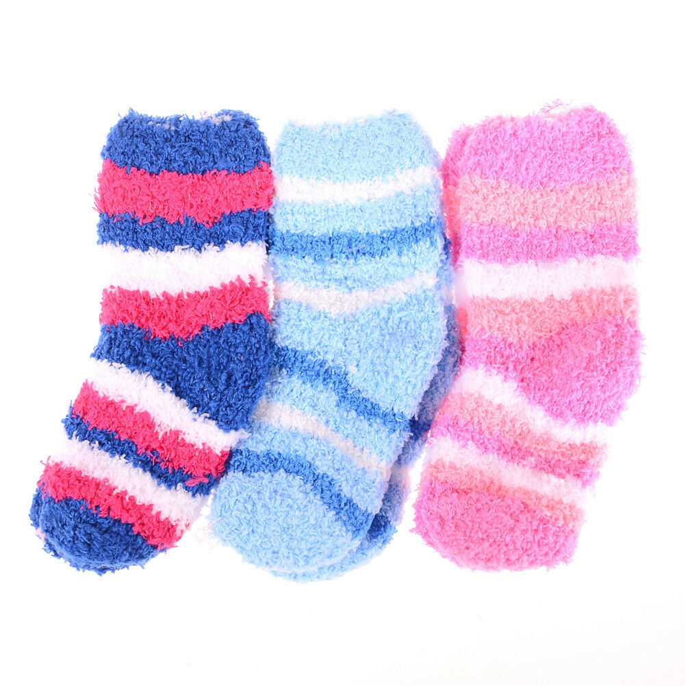 Winter Warm Baby Striped Towel Socks Warm socks Kids Towel Thick Socks JCAUBDAU