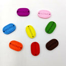 200 Pieces Hand-colored Label Shaped Wooden Buttons Labels